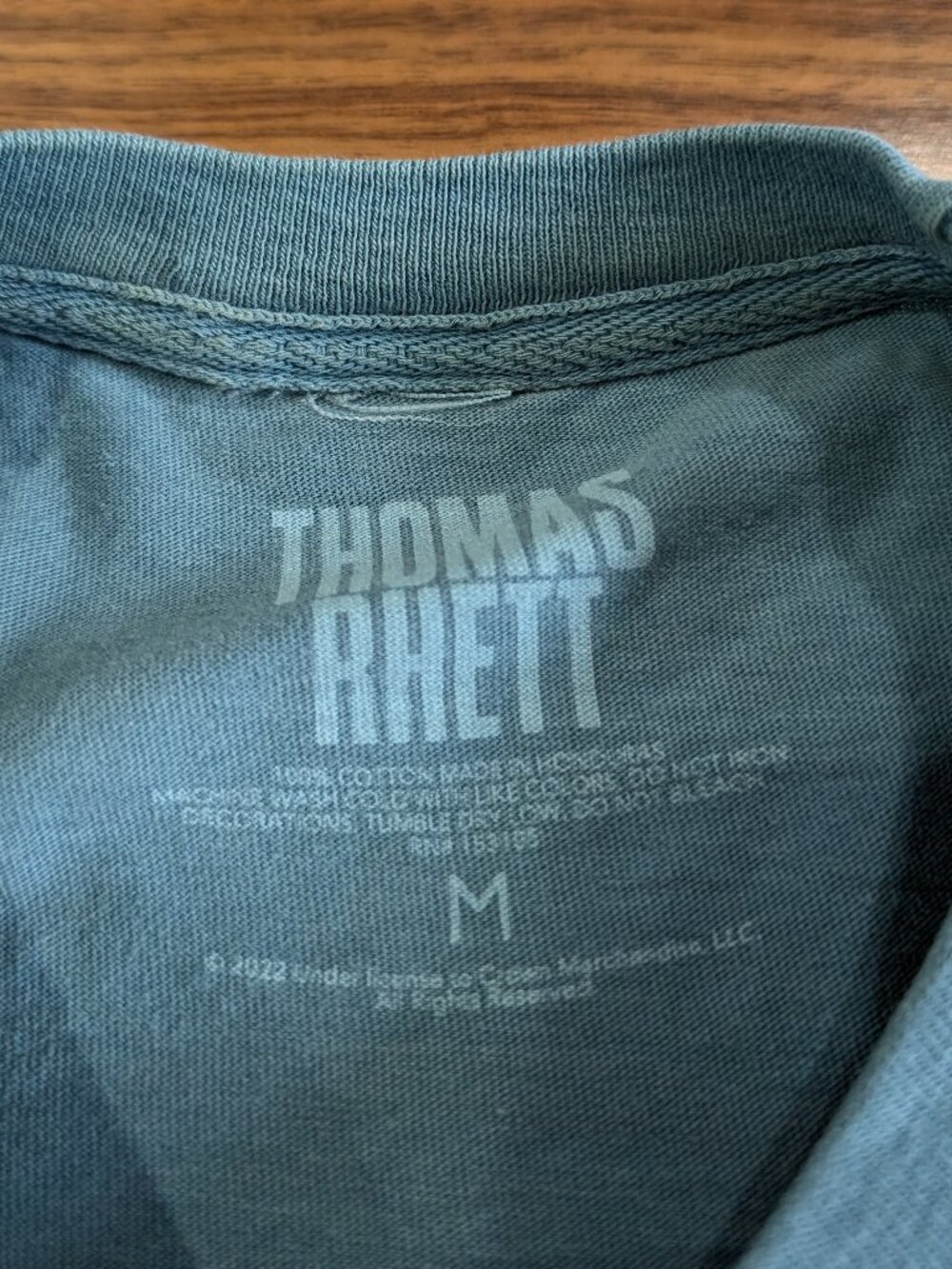 2022 Tour Bring The Bar To You Thomas Rhett Official Merch Blue Shirt Size M Gr - Picture 5 of 9